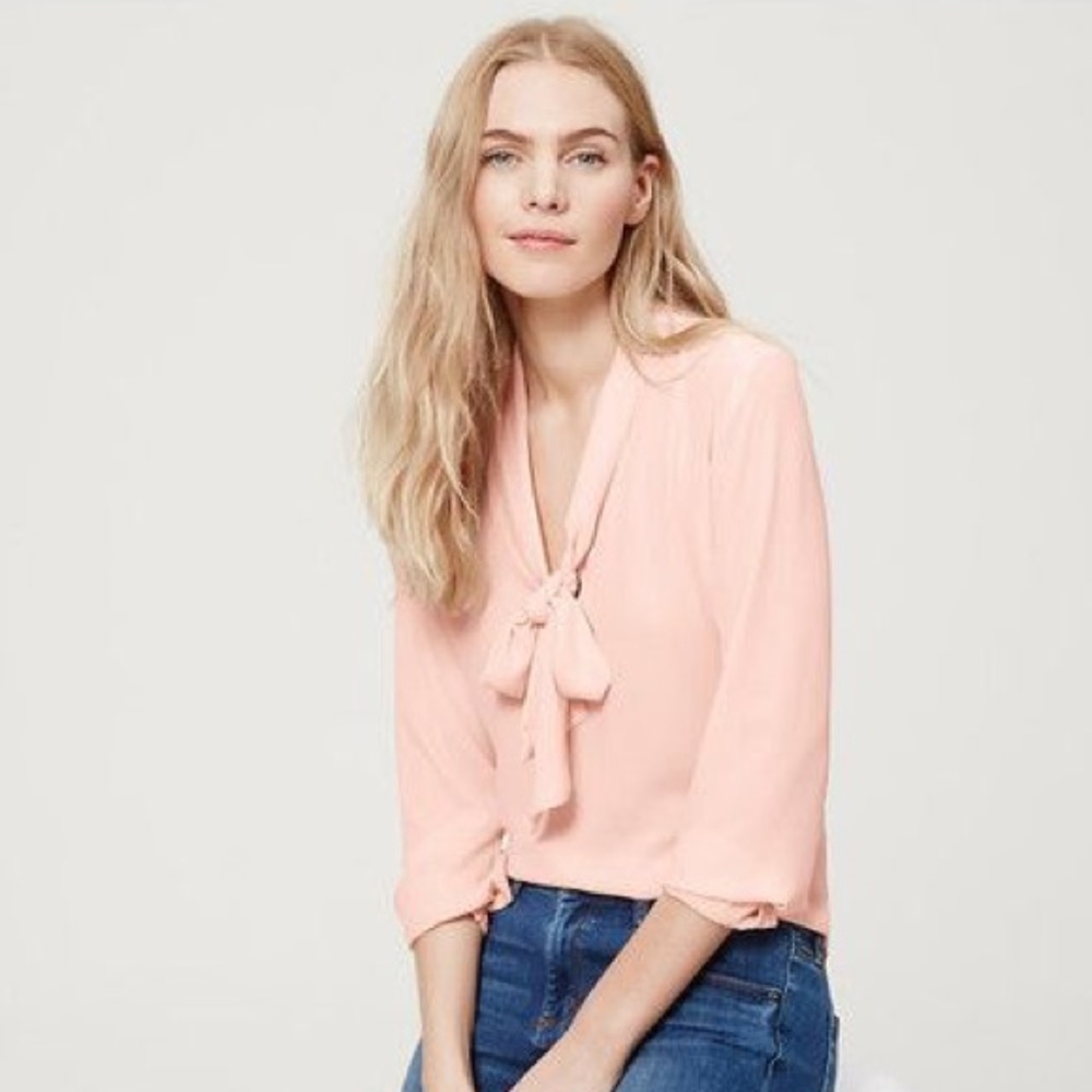 Pink Tie Blouse